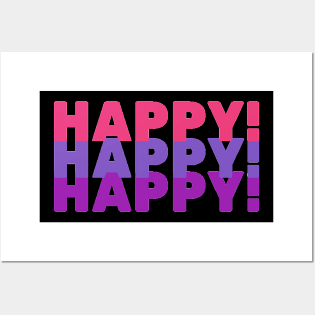 Happy Happy Happy Funny Exited Happy Sexy Attractive Positive Boy Girl Motivated Inspiration Emotional Dramatic Beautiful Girl & Boy High For Man's & Woman's Wall Art by Salam Hadi